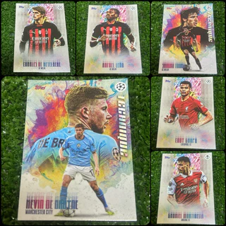 การ์ดนักฟุตบอลลิขสิทธิ์แท้ การ์ดเก่าเริ่มหายาก สีสวยๆ MAINOO ENZO EKITIKE (RC) JUDE HAALAND MBAPPE SON SAKA KANE