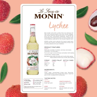 MONIN Lychee Syrup น้ำเชื่อมกลิ่นลิ้นจี่ 700ml.