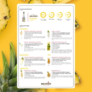 MONIN Pineapple Fruit Mix สับปะรดฟรุ๊ตมิกซ์ 1L.