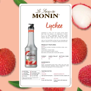 MONIN Lychee Fruit Mix ลิ้นจี่ฟรุ๊ตมิกซ์ 1L.