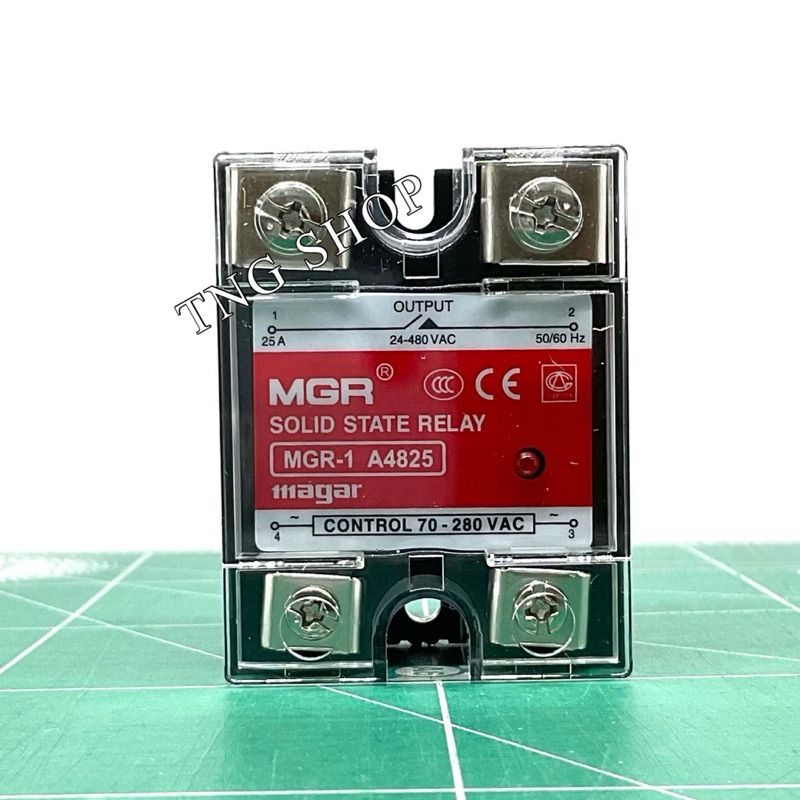 MGR-1 A4825 A4840 AC/AC SSR. Solid State. Relay CONTROL 70-280VAC. OUTPUT 24-480VAC. 25A/40A พร้อมส่ง
