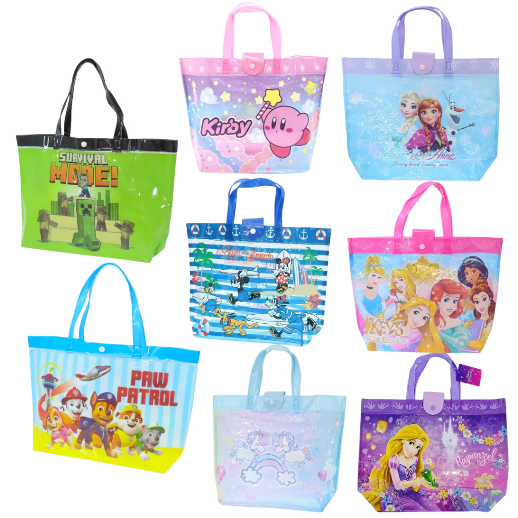 กระเป๋าพลาสติกกันน้ำ ว่ายน้ำ กระเป๋า เจ้าหญิง Mickey Unicorn