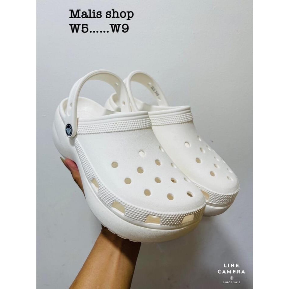 CROCS Classic Platform Clog Women's ผู้หญิงรองเท้าคู่ที่ชายหาด35-40