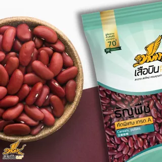 ถั่วแดงหลวงดิบ 500 กรัม ตราเสือบิน | (Red Kidney Beans)