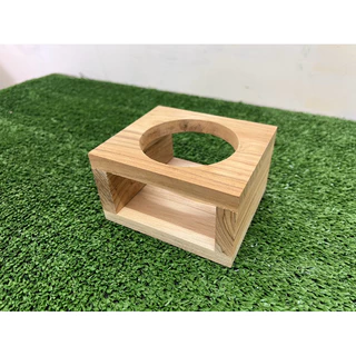 ที่วางแก้ววางขวดแบบหลุมมีหลายขนาดทำจากไม้สัก