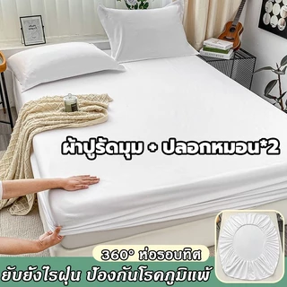 【พร้อมส่ง】ผ้าปูที่นอน มี3.5ฟุต/5ฟุต/6ฟุต รัดมุมรอบเตียง 360องศา เนื้อผ้านิ่ม ระบายอากาศ ผ้าปูที่นอนสีพื้น ชุดผ้าปูที่นอน