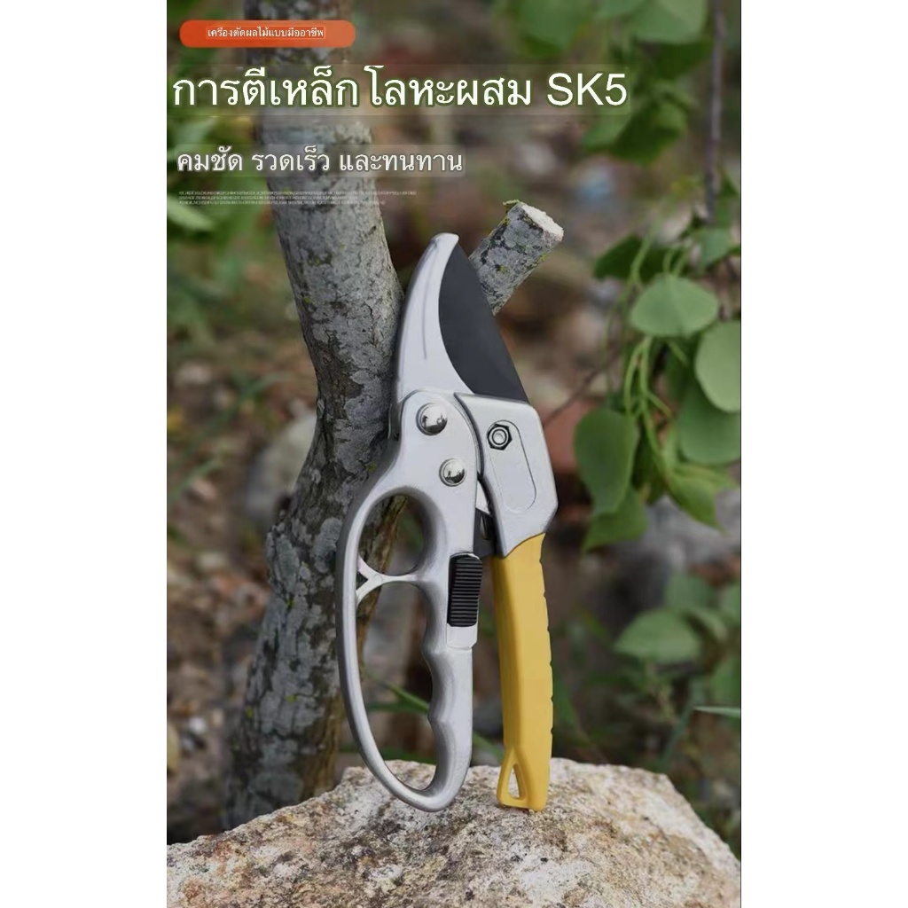 กรรไกรตัดกิ่งไม้ 3 จังหวะ ใบมีด SK5 แท้ เกรดอุตสาหกรรม (สำหรับงานหนัก)ของดีT65 - รูปที่ 2