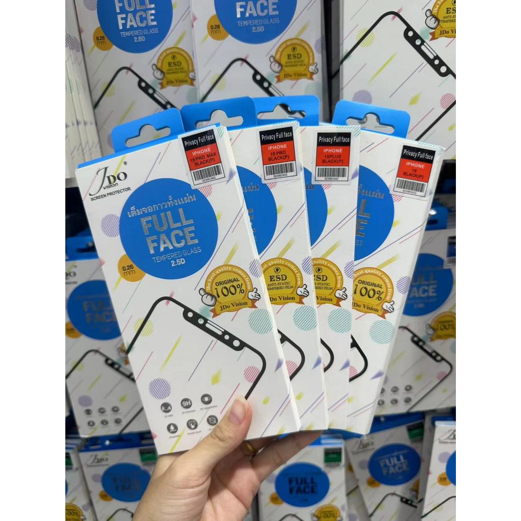 Privacyฟิล์มกระจกกันส่องสำหรับIPHONE i13 12Mini 12 12Pro 12ProMax 11 PRO XR XS MAX 7P 8P  JDO FILM FULL Privacy