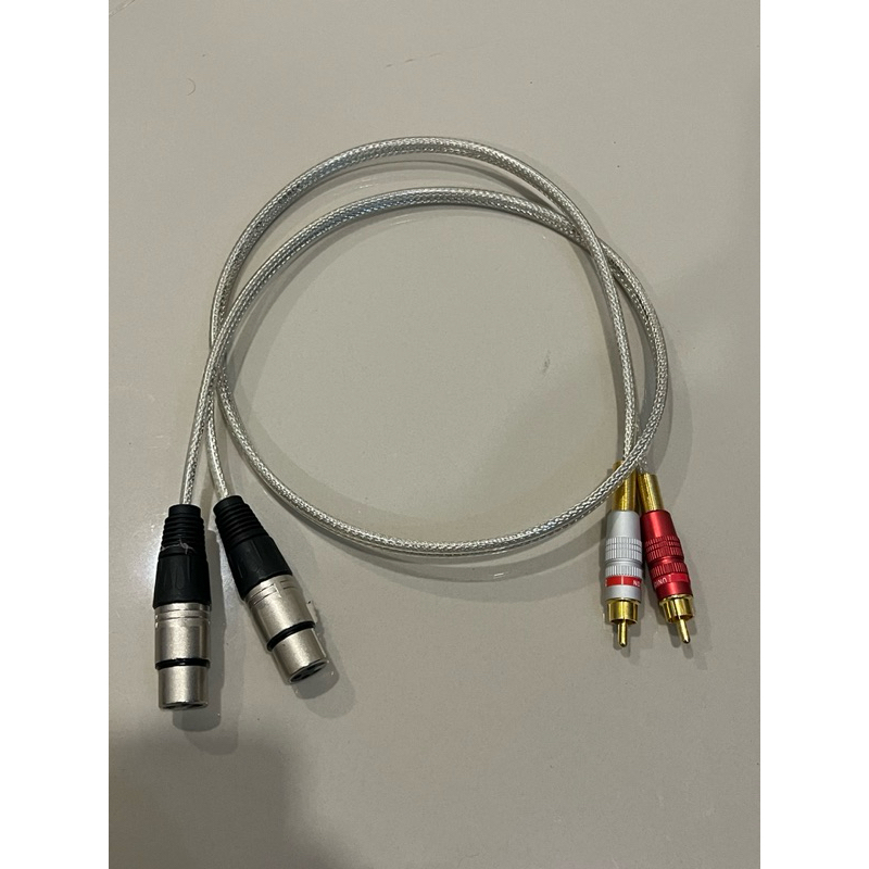 สายrca2ออกxlrเมีย2แบบคู่ติดกันทำจากสายชีลคู่ทองแดงแท้ของwireman