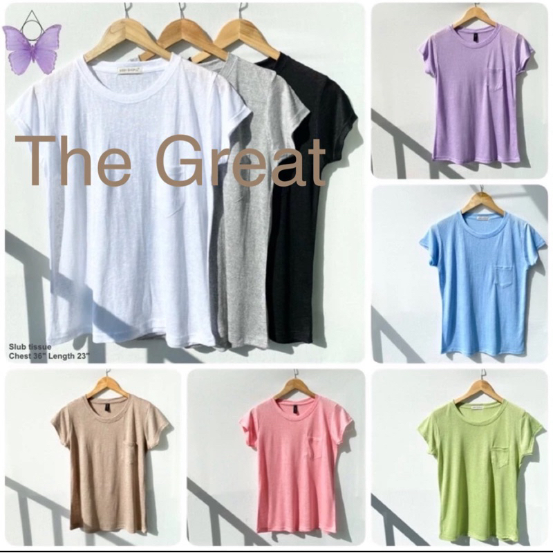 เสื้อยืดคอกลมมีกระเป๋า ผ้าสลาฟ
