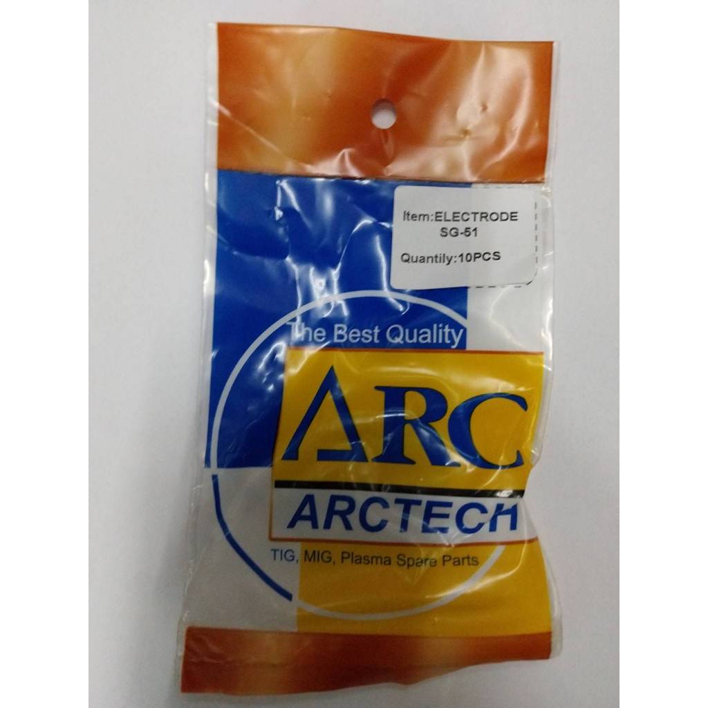 (10ชิ้นต่อ pack) ARCTECH อิเลคโทรด Electrode ARCTECH SG-51/JW-40 อะไหล่ เครื่องตัดพลาสม่า CUT40 SG51