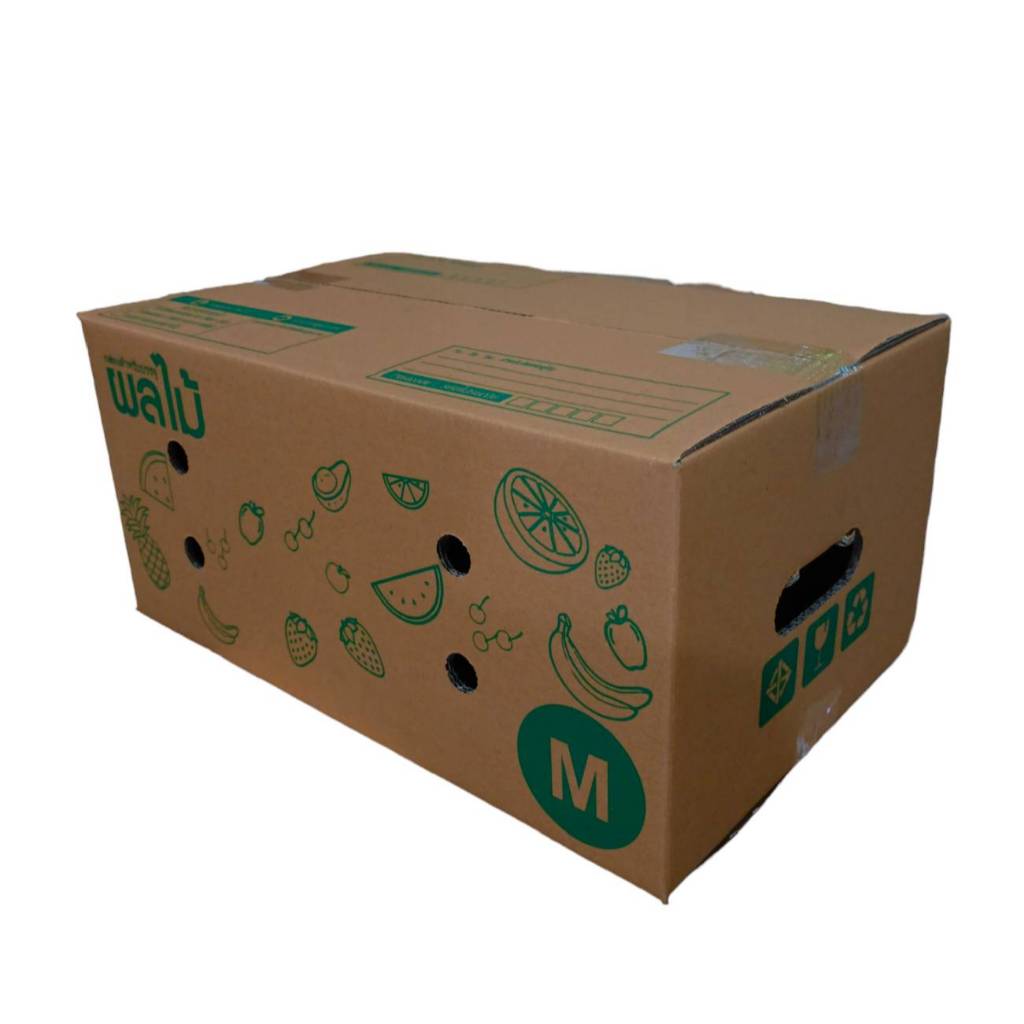 กล่องผลไม้ 5 ชั้น เบอร์ M ขนาด 27x43x20cm แพ็ค 10 ใบ