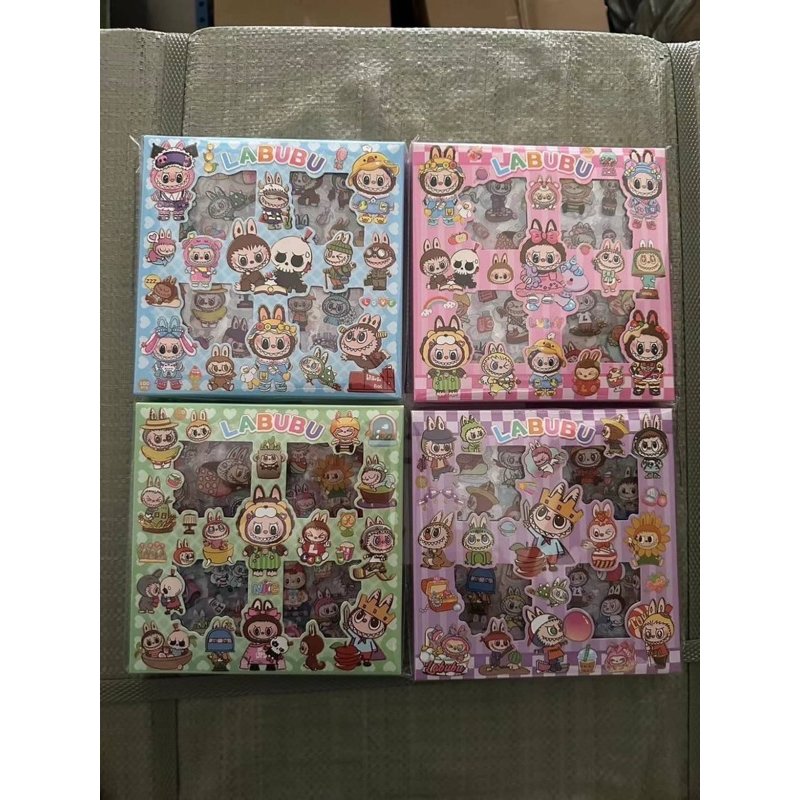 สติ๊กเกอร์ ลาบูบู้ Labubu สติ๊กเกอร์  1กล่อง100แผ่น