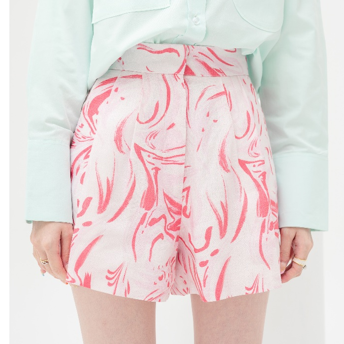 Theblancpale X Tabbywannaroll : PALETTE SHORTS กางเกงขาสั้นผ้าลินินอย่างดี