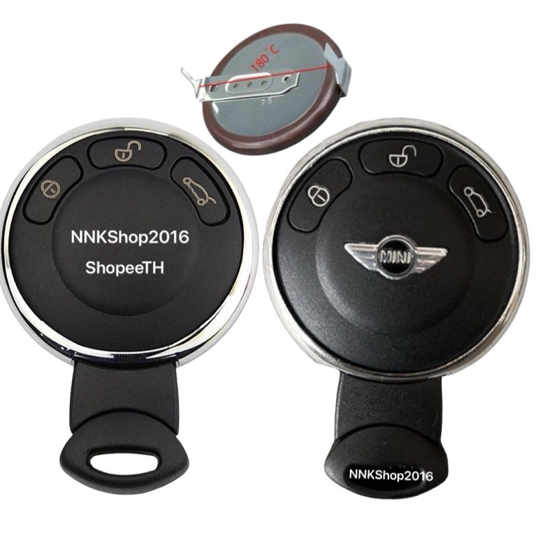 กรอบกุญแจ/ ถ่านชาร์จ Mini Cooper 3 ปุ่มเคสกุญแจรีโมทรถยนต์สําหรับ Replacing R55 R56 R57 R58 R59 R60 R61 ทรงจานบิน R กลม