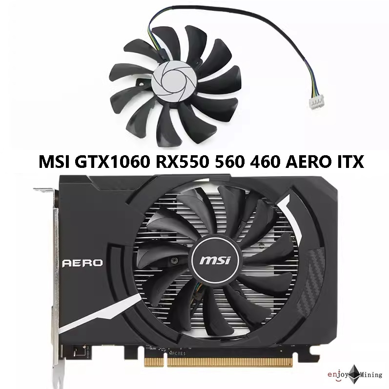 พัดลมการ์ดจอ MSI RX 460 550 560 1060 AERO ITX graphics card fan HA9010H12F-Z