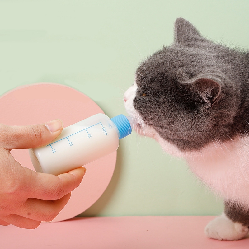 ขวดนมสัตว์เลี้ยง จุกนมนุ่ม ใช้ป้อนลูกสุนัขแรกเกิดและ ลูกแมว ขนาดเล็ก 60 มล - รูปที่ 2