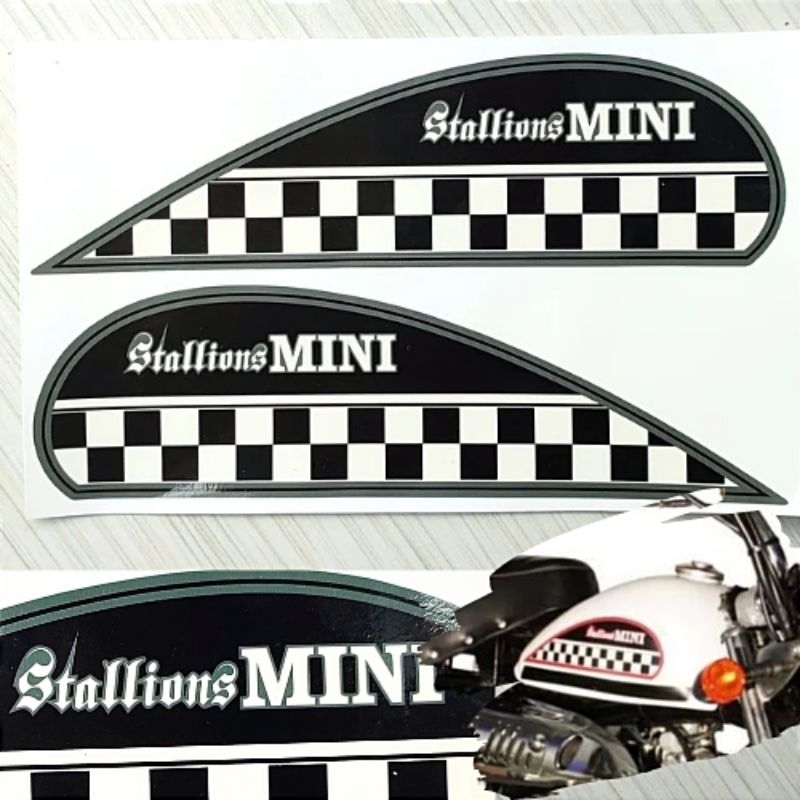 สติ๊กเกอร์ติดถังน้ำมัน Monkey Mini Stallions (1คู่)