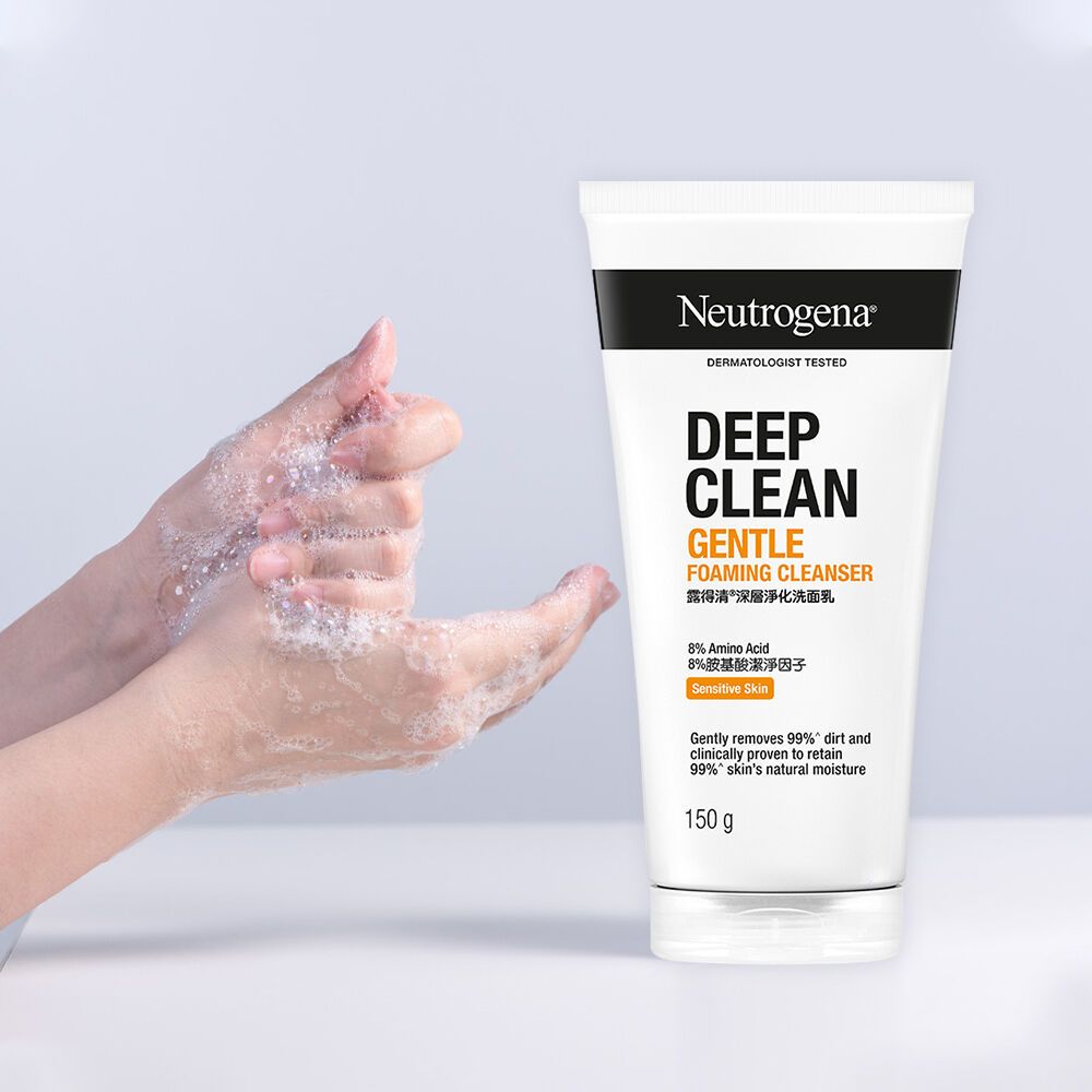 นูโทรจีนา ดีพ คลีน เจนเทิล โฟมมิ่ง คลีนเซอร์ Neutrogena Deep Clean Gentle Foaming Cleanser / Neutrog