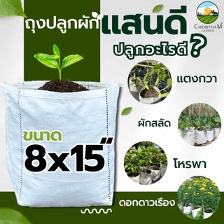 ถุงเพาะปลูก 1 กิโล ตราแสนดี เพาะชำ ปลูกผัก ระบายน้ำดี รากเดินไว​ ใช้ทนนานได้​ 8​ ปี