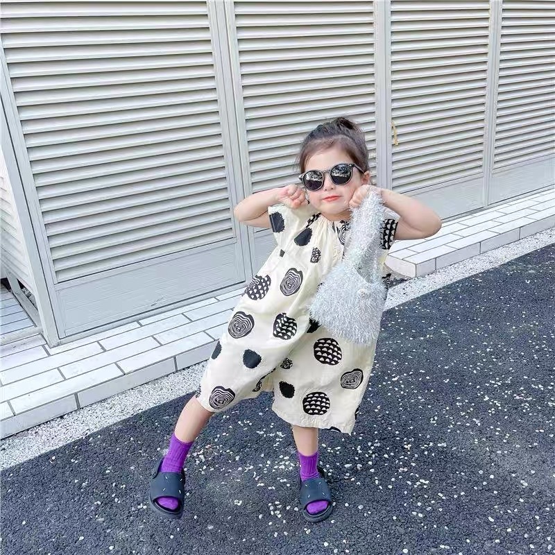 nana*sk23144*ชุดจั๊มสูทสไตล์ญี่ปุ่ม ชุดจั๊มสูทสำหรับเด็กผู้หญิง