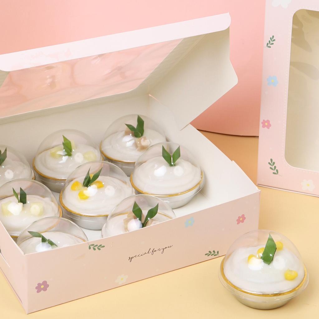 Boxjourney ถ้วยขนมโมจิ ฐานสีทอง/สีดำ (H650)