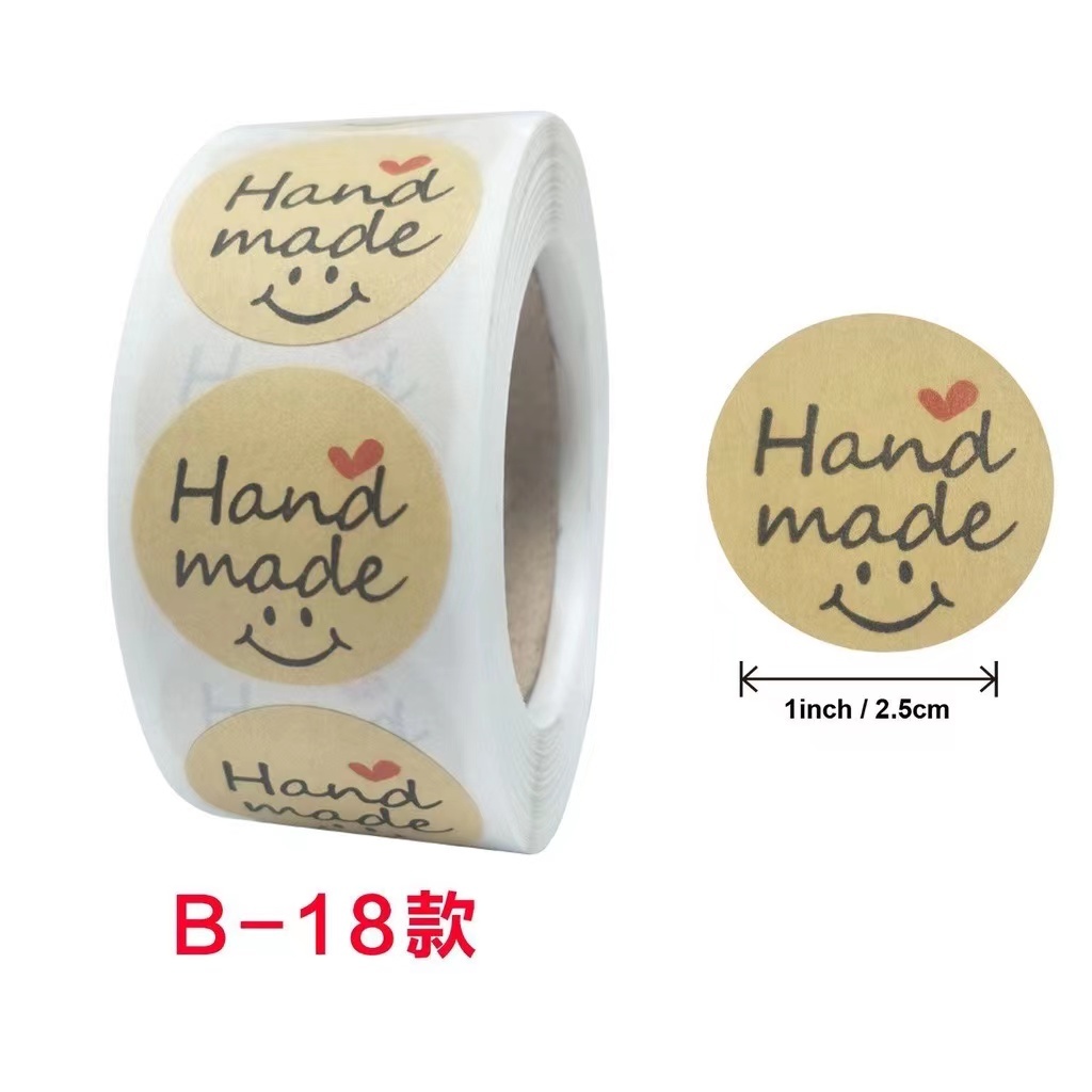 สติ๊กเกอร์ handmade ขอบคุณ สำเร็จรูป ติดขนม เครื่องดื่ม Thankyou Sticker ราคา ถูกที่สุด ดีลบีเคเค