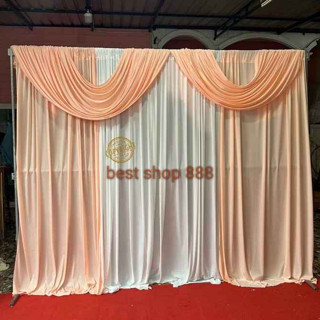 ผ้าม่านจัดงาน งานแต่ง งานบวช งานเกษียณ เซท 6 ผืน