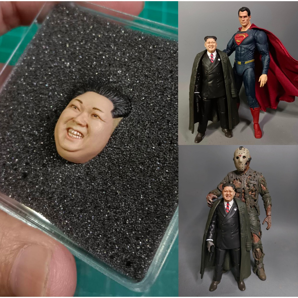 kim jong un 1/12 head sculpt for custom figure  หัวคิมจองอึมขนาด 1/12 สำหรับไปใส่ฟิกเกอร์