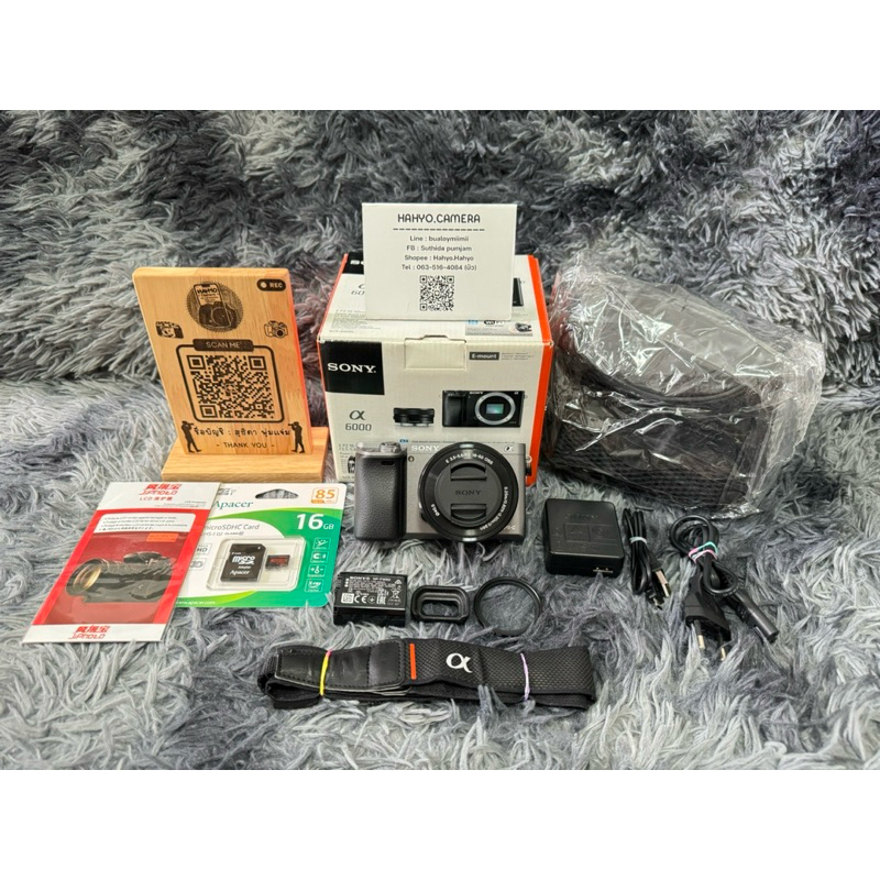 Sony A6000 กล้อง Mirrorless APS-C 24.3MP พร้อมเลนส์ E-Mount 16-50mm WiFi NFC Full HD Video