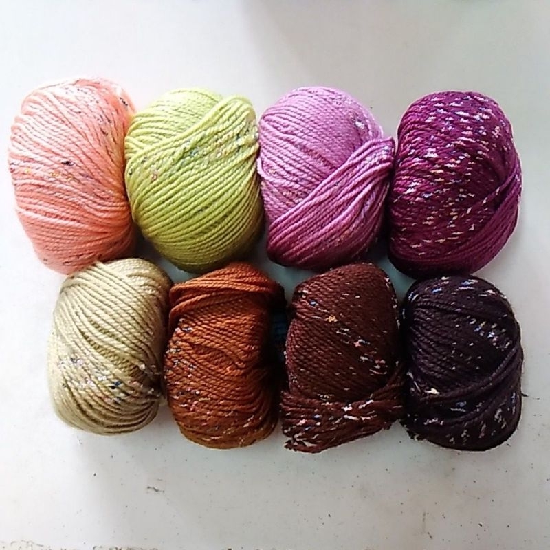 ไหมพรม ไหมพรมถัก ไหมพรมแฟนซี ขนาดเส้น 2.5 มิล ยี่ห้อ egret น้ำหนัก 50 กรัม