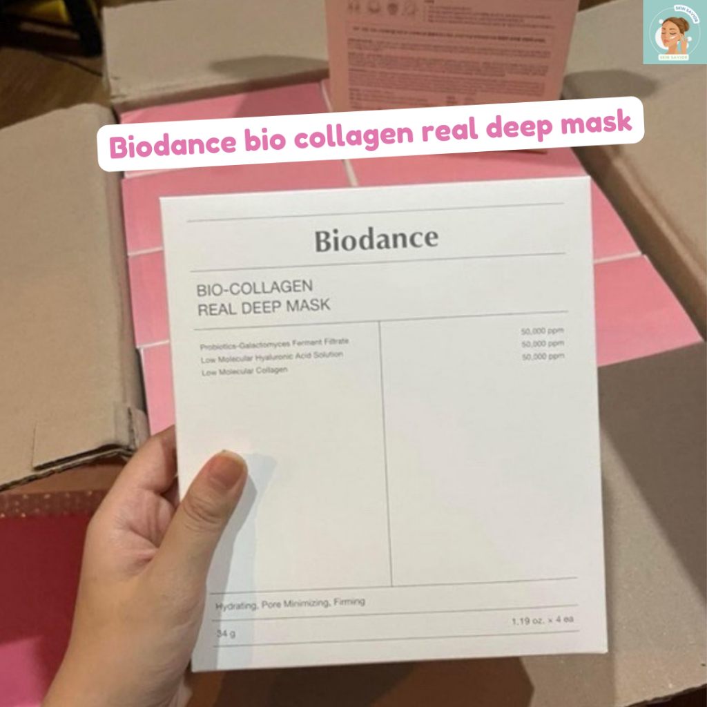 พร้อมส่งของแท้ Biodance bio collagen real deep mask 1กล่อง มี4แผ่น