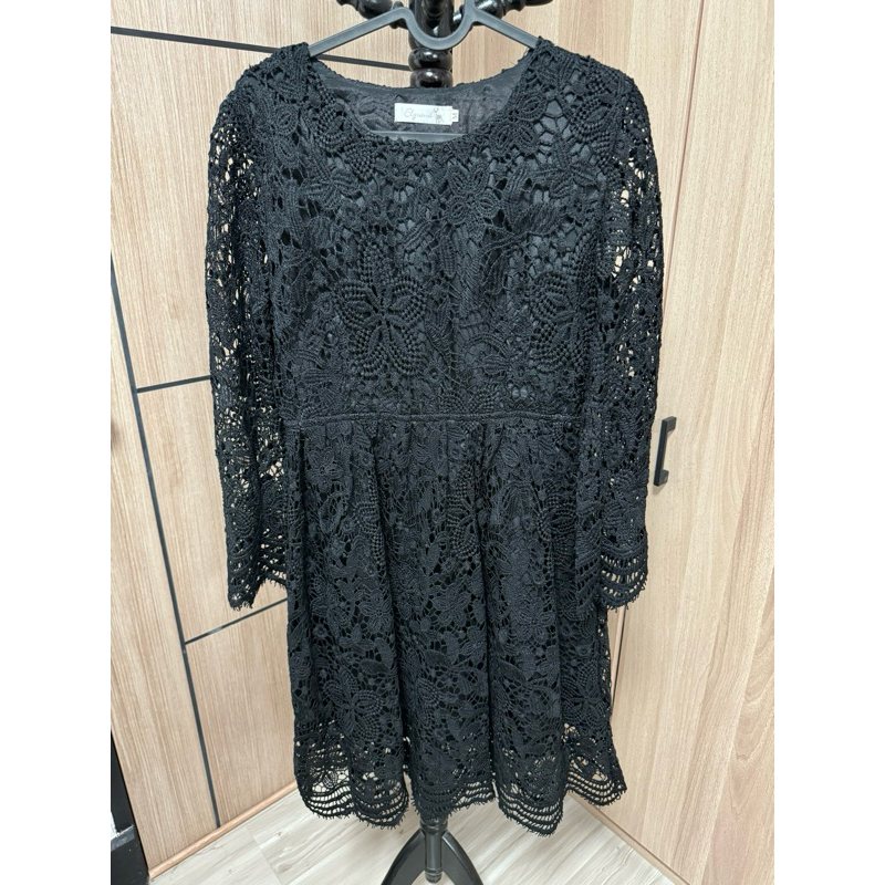 (มือสอง) Elgrand | เดรสลูกไม้ สีดำ ไซส์ M