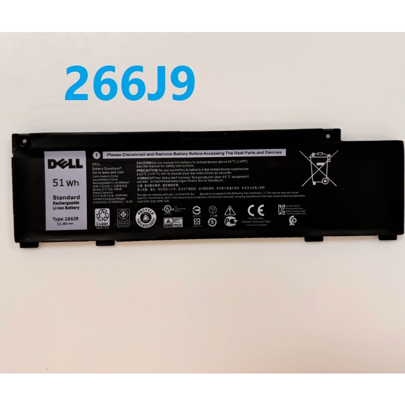 BATTERY ORIGINAL DELL แบตเตอรี่ ของแท้ DELL G3 3790 3590 3779 G5 5587 5590 INS-15PR  266J9