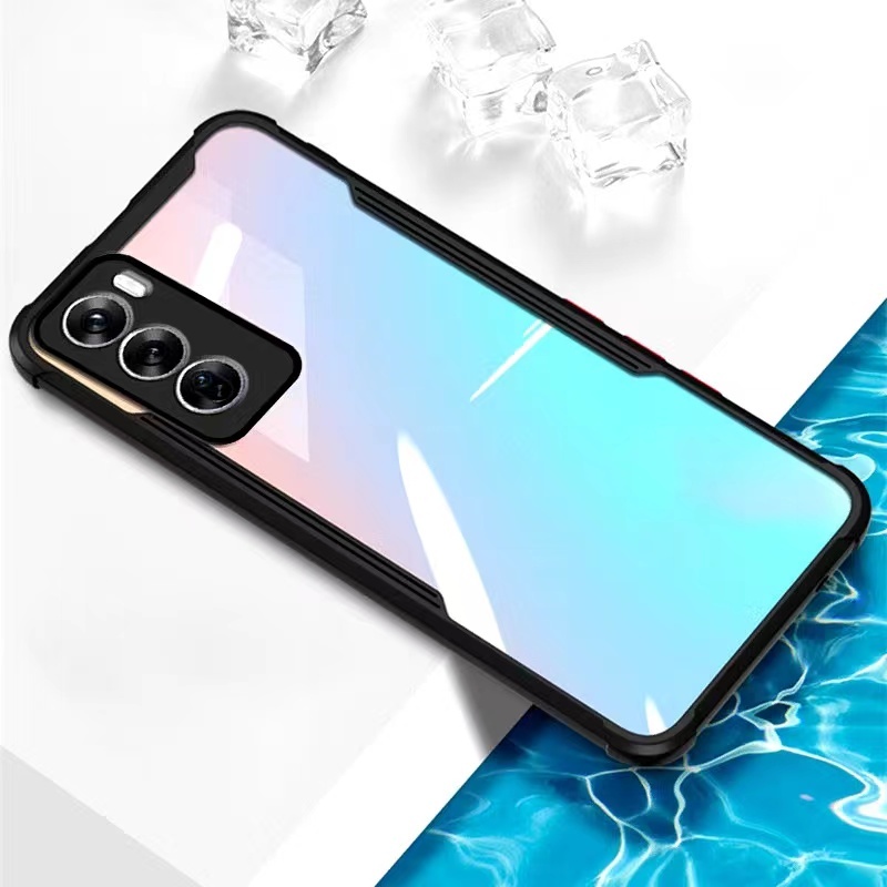 OPPO A3 Pro 5G/Reno 12F 5G/Reno 12Pro 5Gตรงรุ่น(พร้อมส่งในไทย)เคสกันกระแทกขอบสีหลังใสOPPO Reno12 5G/Reno 12 Pro 5G