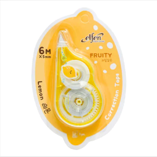 Elfen เทปลบคำผิด รุ่นFruity (ฟรุ๊ตตี้) แบบกดเก็บหัวได้ คละสีส่ง Correction Tape ลิควิดเทป พร้อมส่ง