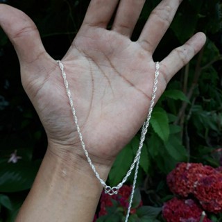 สร้อยเงินแท้92.5% ลายเกลียว ขนาด2.2มิล น้ำหนัก2สลึง