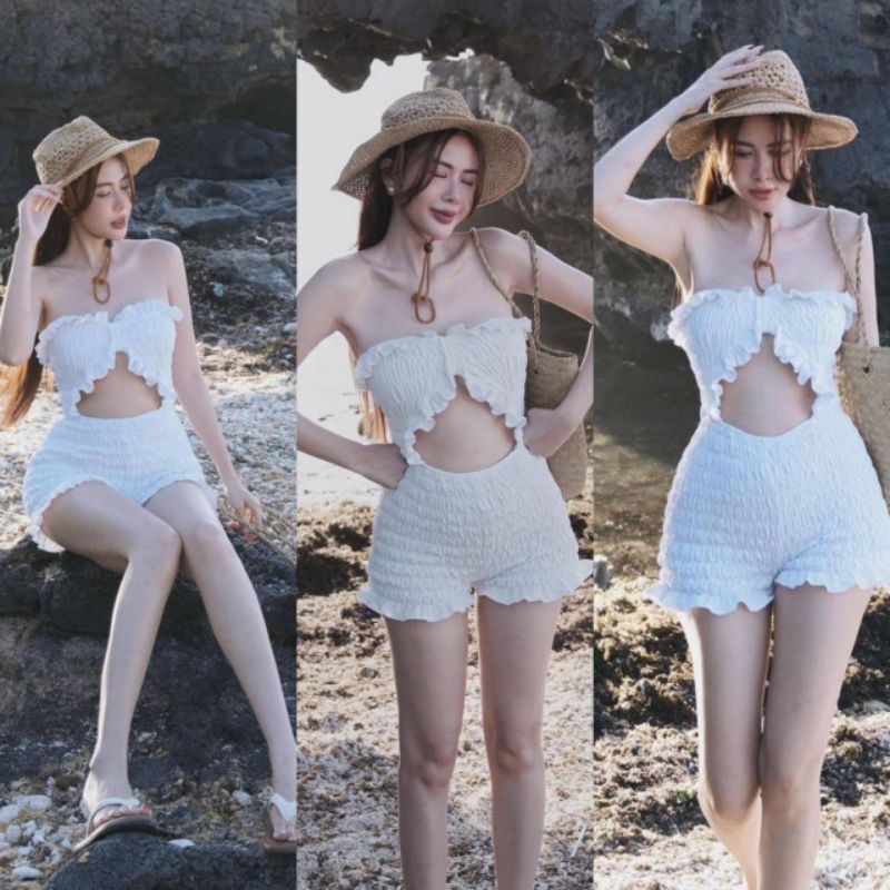 จั้มสูทเกาะอกสไตล์สาวเวียดนาม