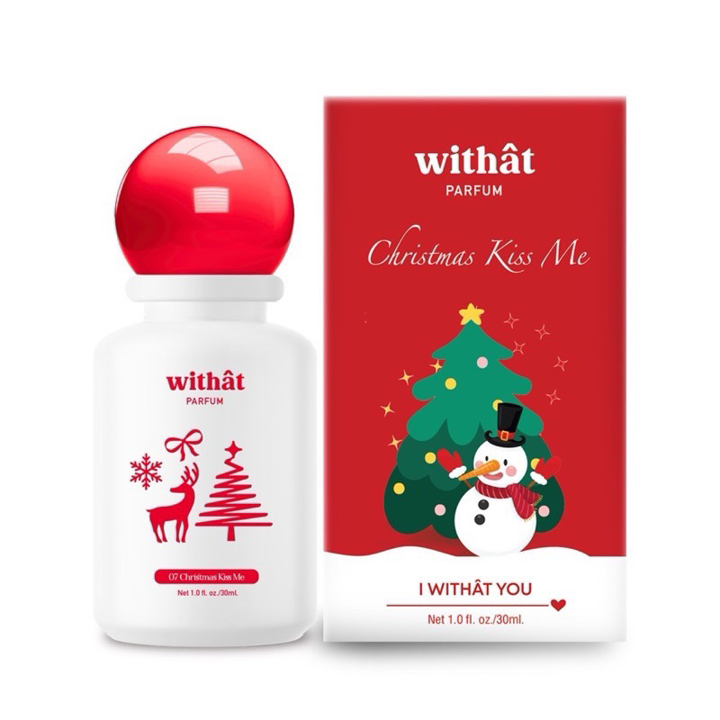 ❌หมดห้ามกด❌พร้อมส่ง ส่งน้ำหอม Withat perfume 07 Christmas kiss me 30ml. ส่งฟรี