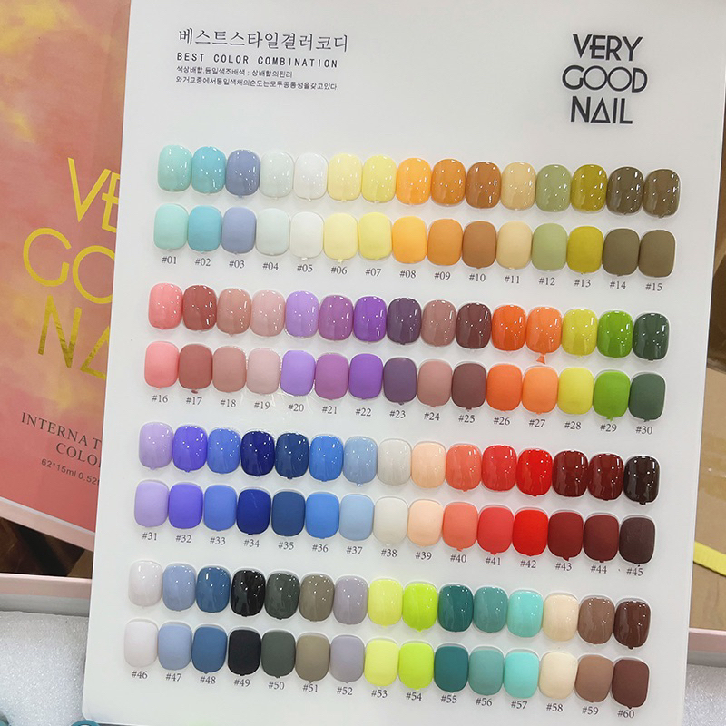 very good nail 60สี 1bangคะ แถมเบสช็อปชาร์ทสีสินค้าพร้อมส่ง