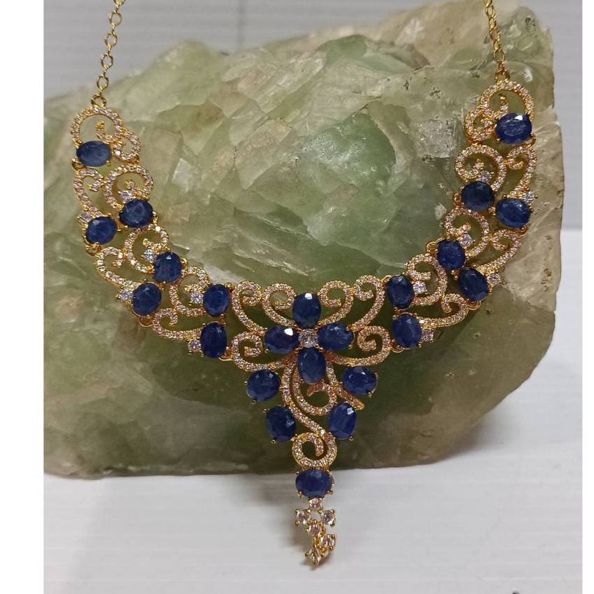 นิหร่าพม่า สร้อยคอนิหร่าพม่าสีน้ำเงิน (Blue Sapphire)