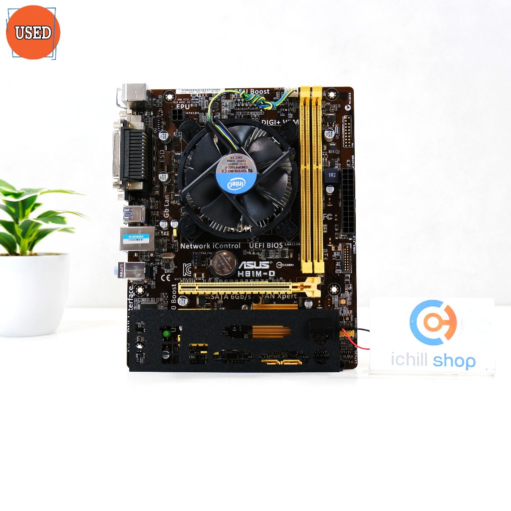 ชุดซีพียูพร้อมเมนบอร์ด CPU : INTEL CORE I5-4590 + MB : ASUS H81M-D P14337