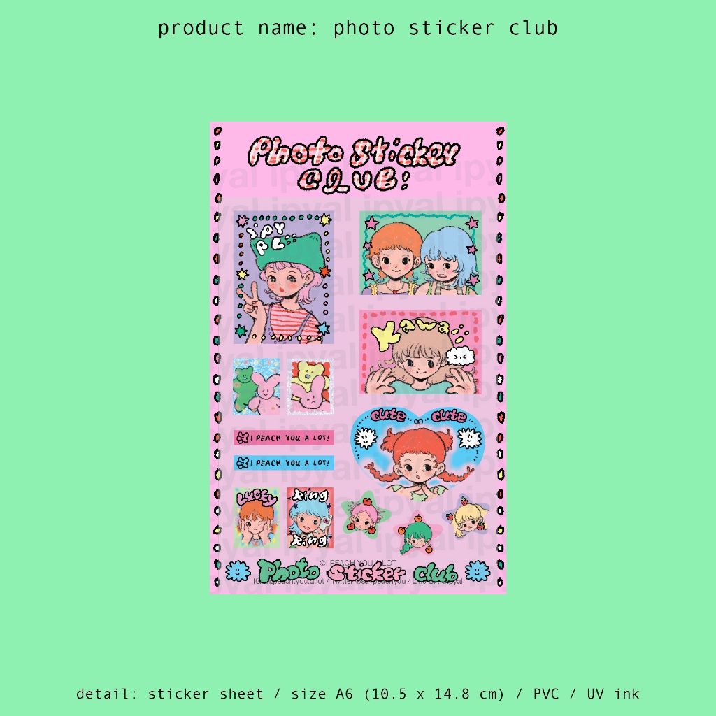 photo sticker club / sticker sheet / size A6
