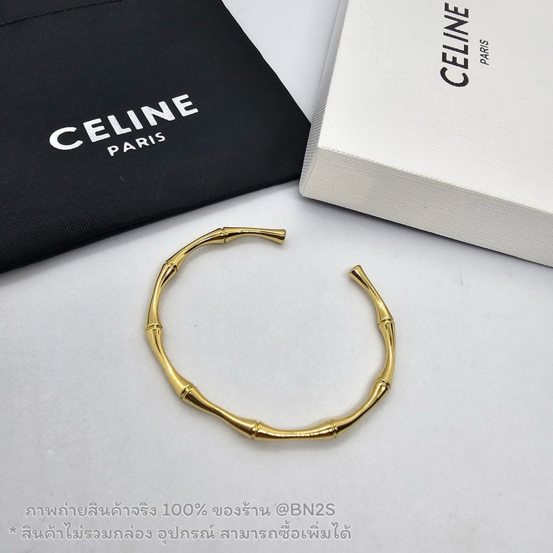 กำไลข้อมือ CL อะไหล่สีทอง ทรงไม้ไผ่ ฟรีไซส์ปรับระดับได้ สินค้าร้อมส่ง ภาพถ่ายสินค้าจริง