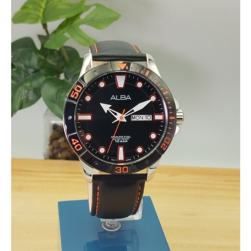 ALBA Japan รุ่น AT2045X1 ระบบควอตซ์  รับประกัน1ปี นาฬิกาผู้ชาย