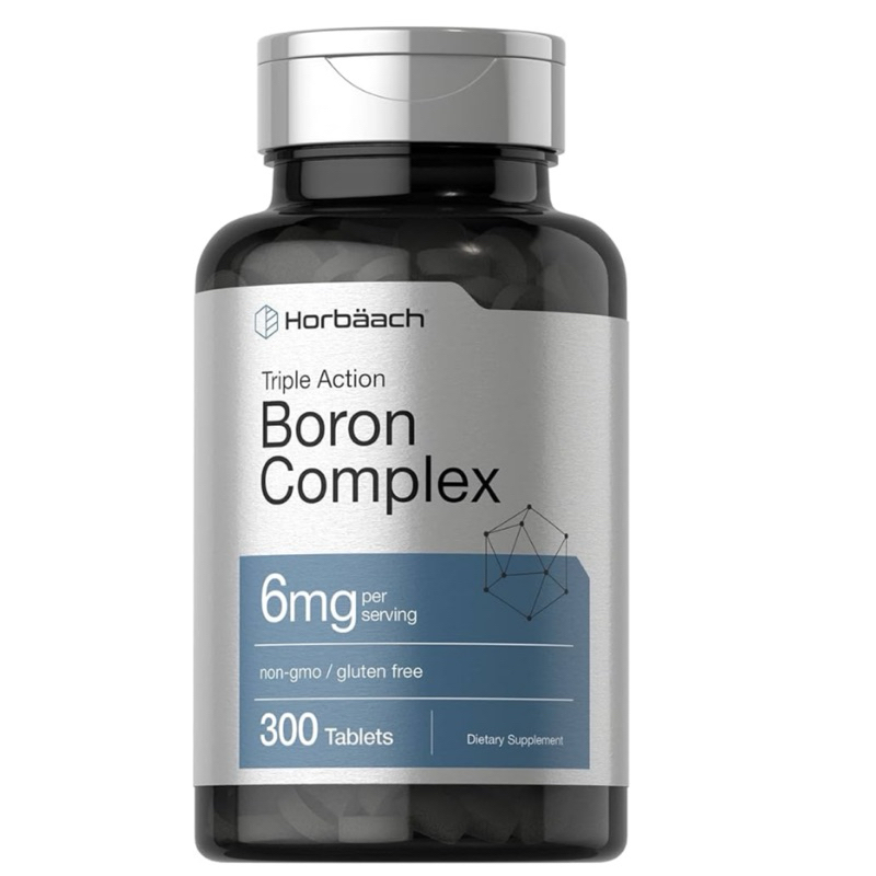 [ HORBAACH ] ✅ TRIPLE ACTION BORON COMPLEX 6 MG ( 300 เม็ด )