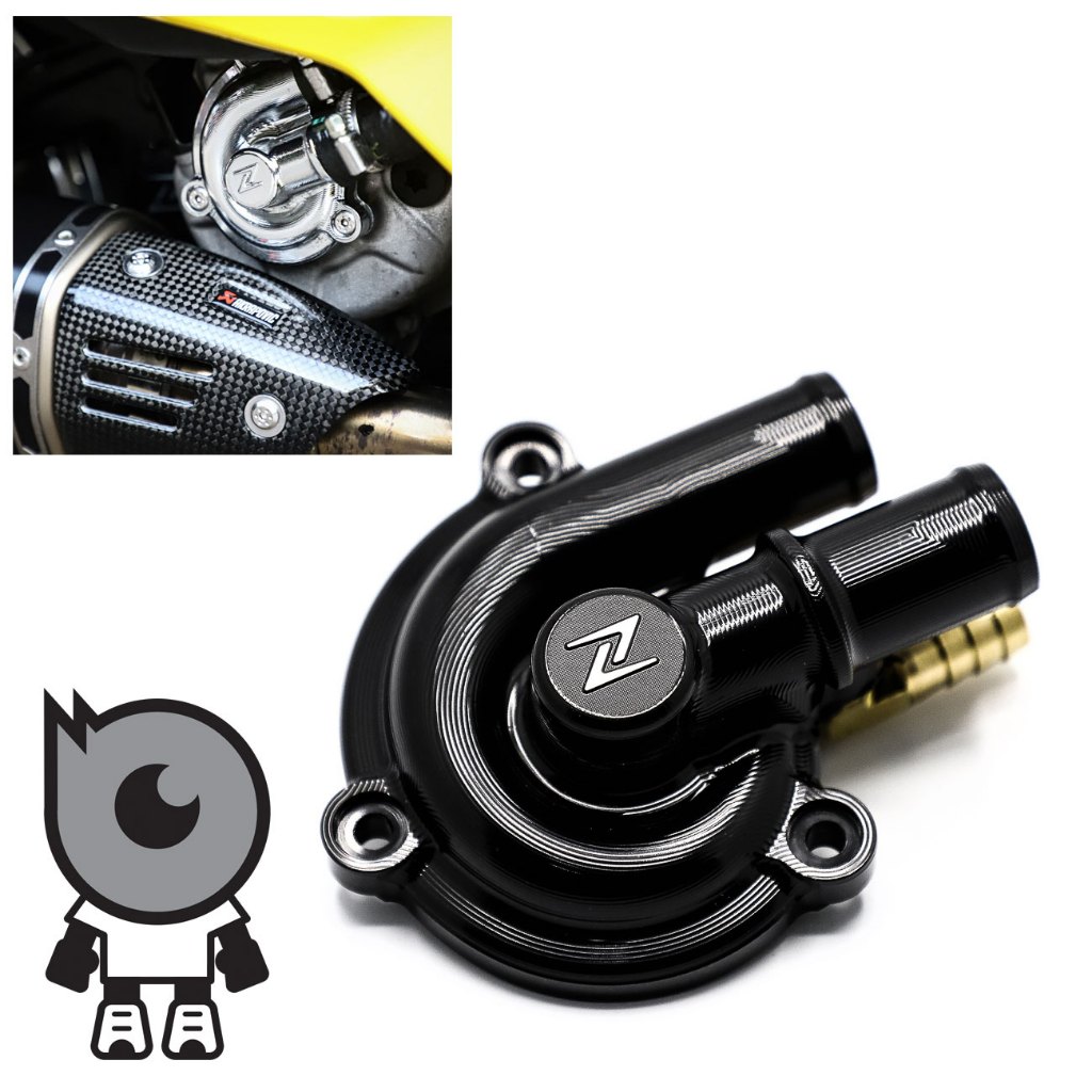 Zelioni ฝาครอบปั๊มน้ำแต่งพร้อมซีล สำหรับ New Vespa รุ่น GTS-GTV-300,Lam X300 สีดำสีเงิน