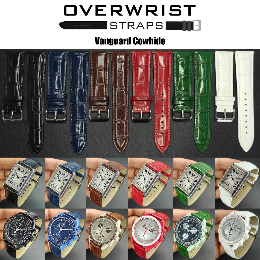 สายนาฬิกาหนังวัว ปั้มลายจระเข้ รุ่น Vanguard Cowhide