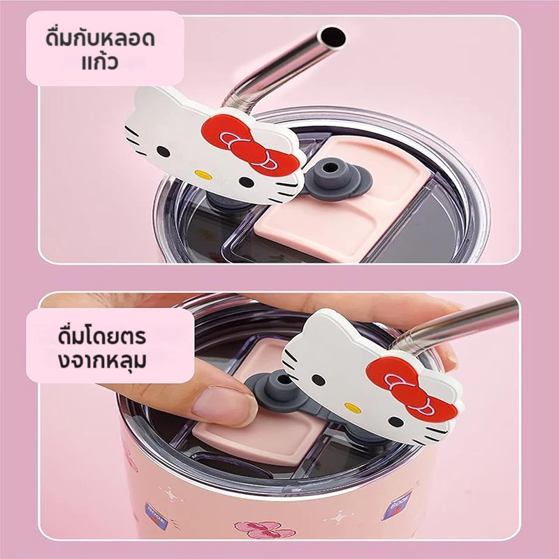 กระติกน้ำร้อนสเตนเลส 304 สองชั้น ลายซานริโอ้ 600 มล. thumbnail 7