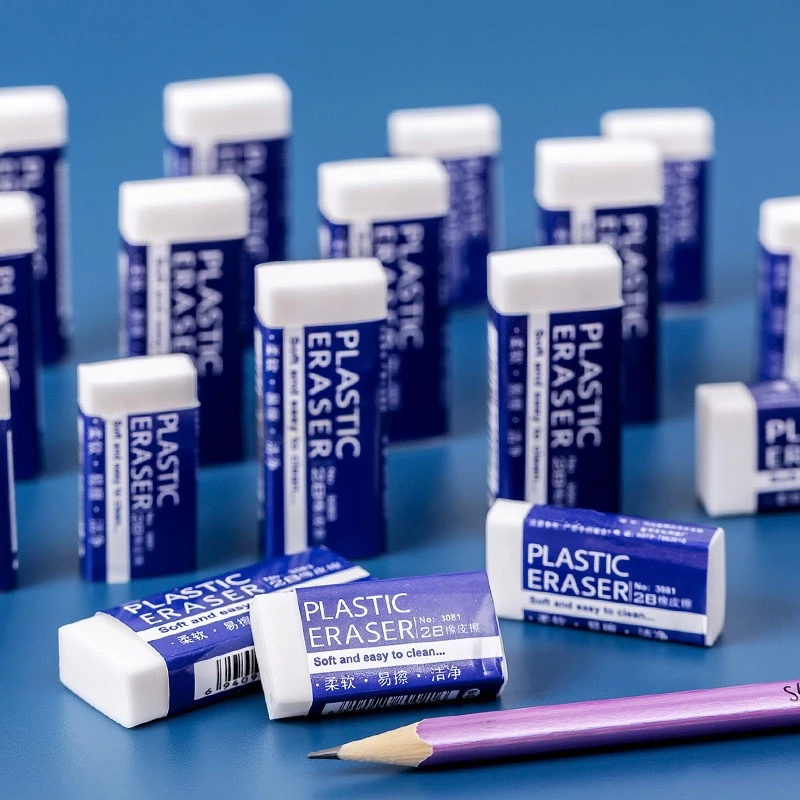 ยางลบดินสอ 2B Plastic eraser เหมาะสำหรับดินสอทุกรุ่น อุปกร์การเรียน วาดภาพ ยางลบนุ่มเนียน ลบความผิด